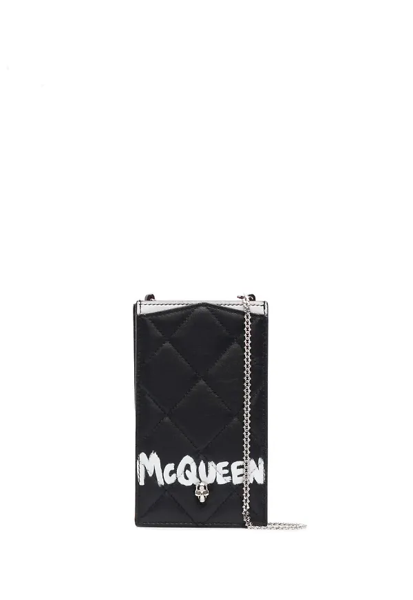 Alexander McQueen quiltad miniväska - Svart