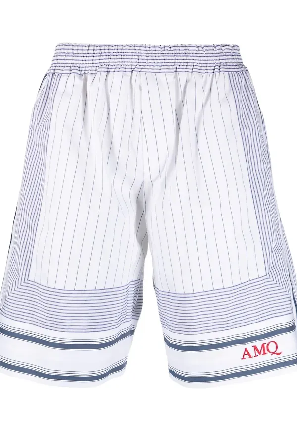 Alexander McQueen randiga bermudashorts - Vit