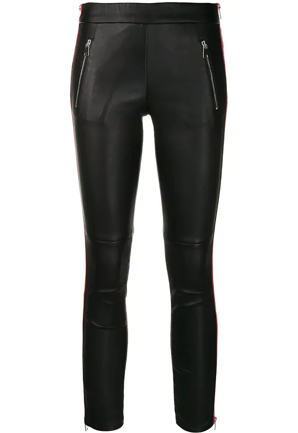Alexander McQueen randiga beskurna leggings - Röd