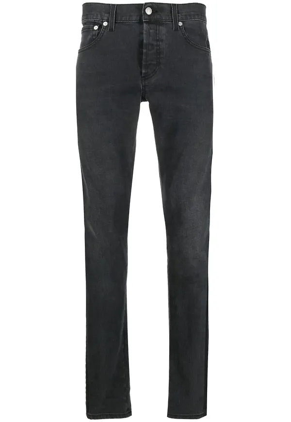 Alexander McQueen randiga skinny-jeans - Grå