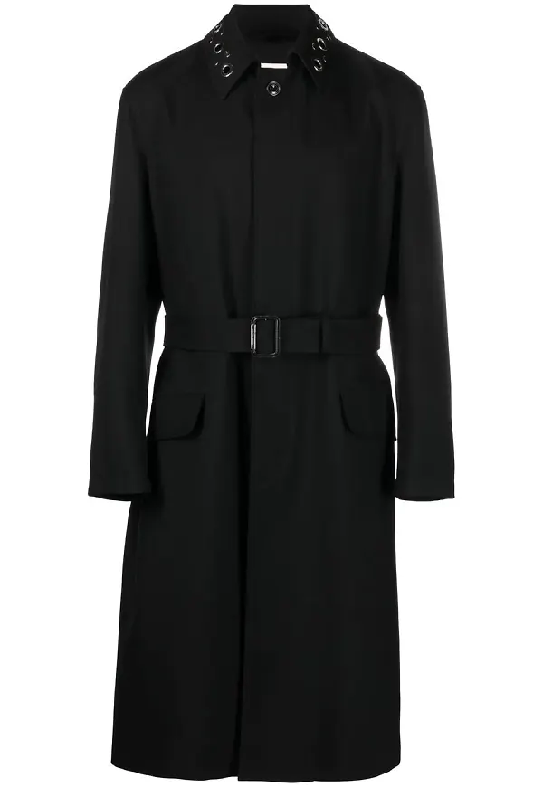 Alexander McQueen regnkappa med öljetter - Svart