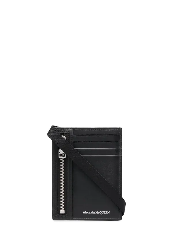 Alexander McQueen rektangulär korthållare - Svart