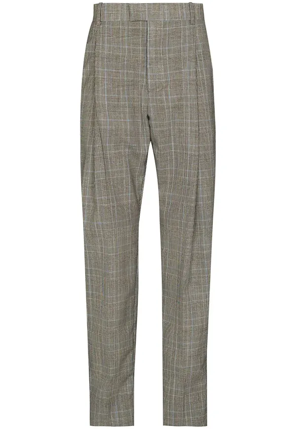 Alexander McQueen rutiga finbyxor - Svart