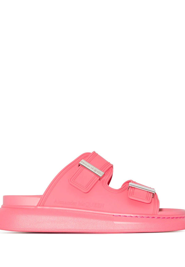 Alexander McQueen sandaler med dubbla spännen - Rosa
