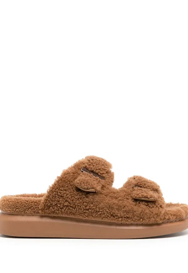 Alexander McQueen sandaler med spänne - Brun