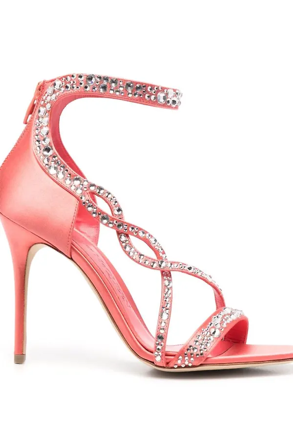 Alexander McQueen sandaler med strass - Rosa