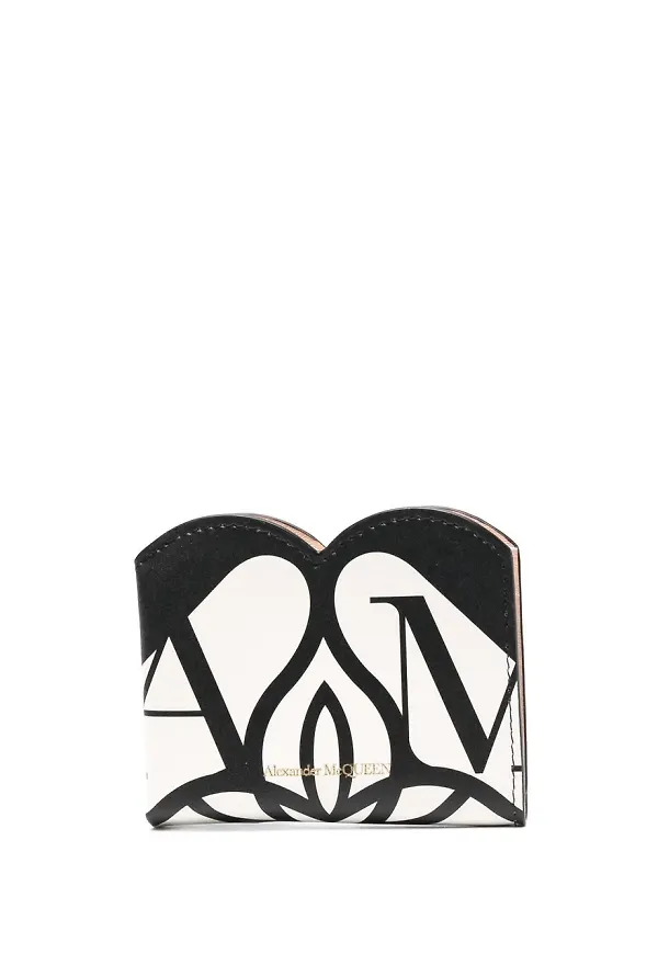 Alexander McQueen Seal vikt plånbok med logotyp - Vit