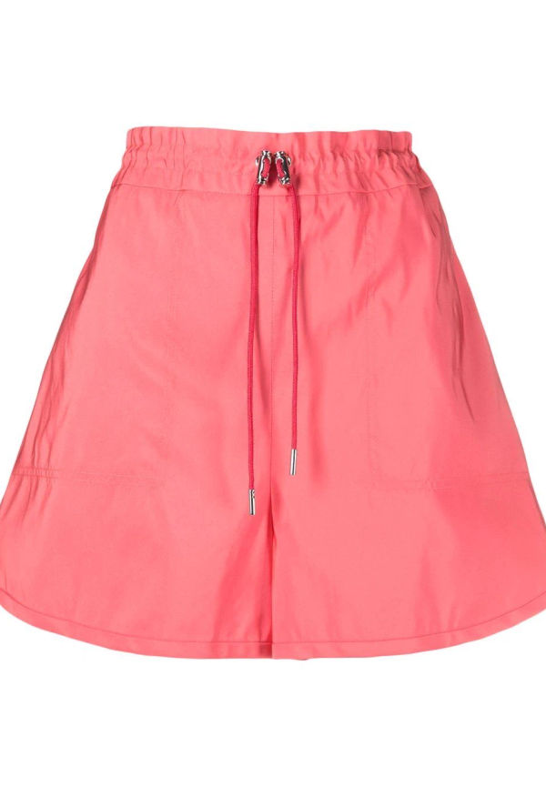Alexander McQueen shorts med dragsko - Röd