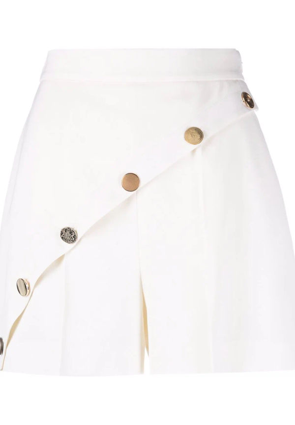 Alexander McQueen shorts med hög midja - Vit