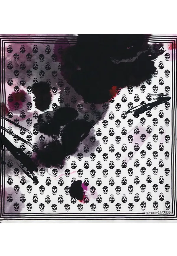 Alexander McQueen sidensjal - Vit