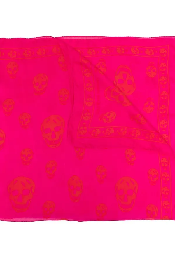 Alexander McQueen sjal med dödskalle - Rosa