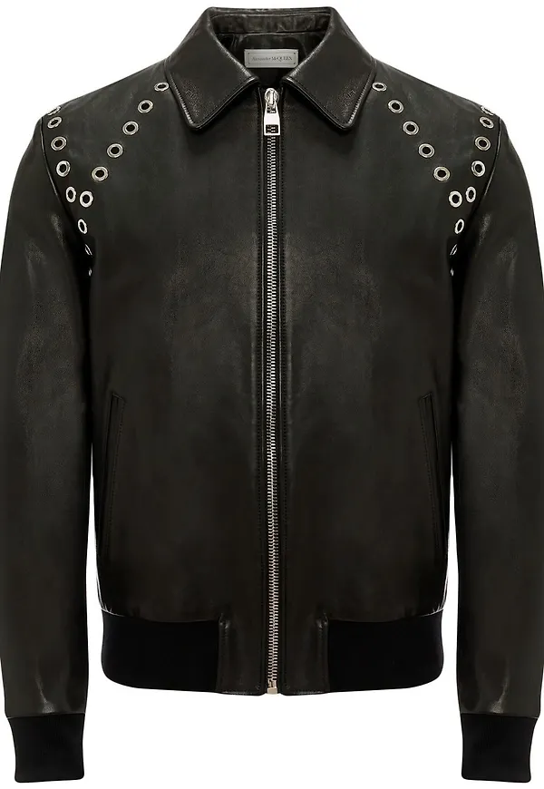 Alexander McQueen skinnjacka med dragkedja - Svart