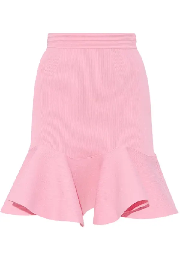 Alexander McQueen Skirt with ruffle Rosa, Dam