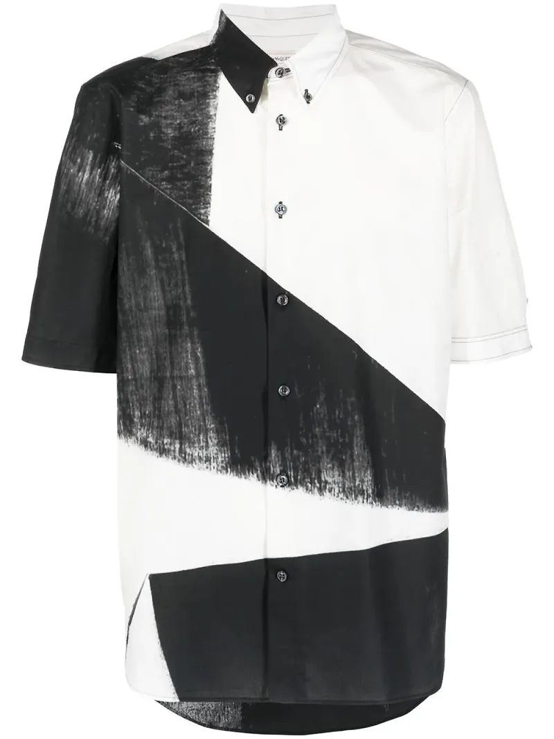 Alexander McQueen skjorta med abstrakt tryck - Vit