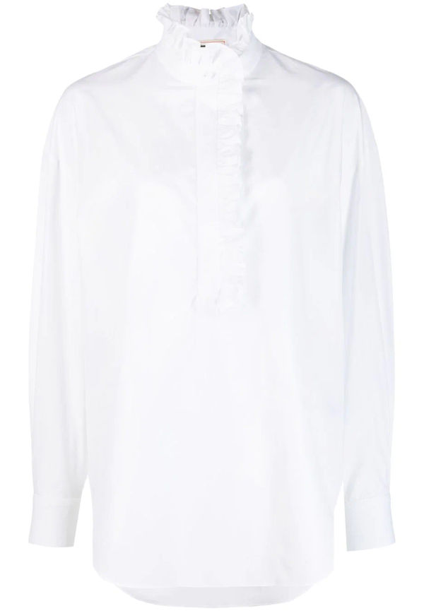 Alexander McQueen skjorta med volang - Vit
