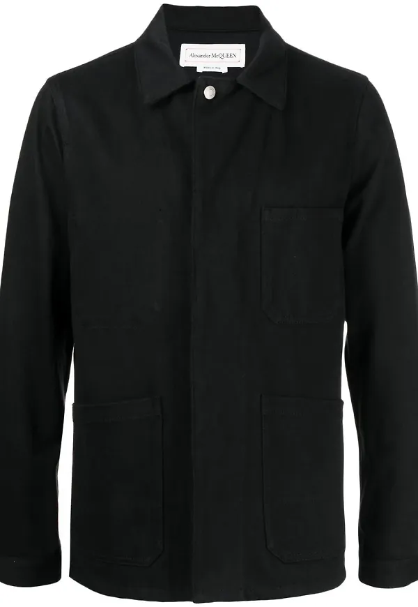 Alexander McQueen skjortjacka med logotyp - Svart