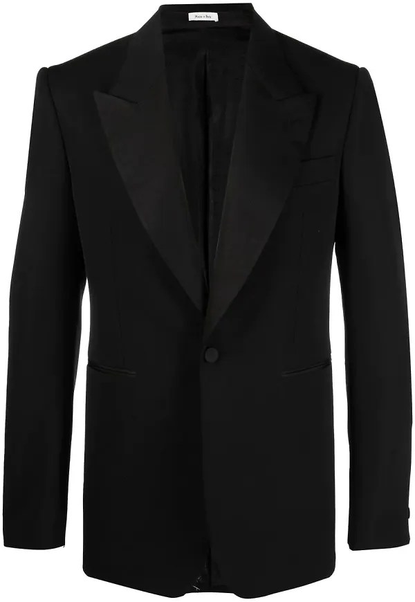 Alexander McQueen skräddad enkelknäppt kostym - Svart