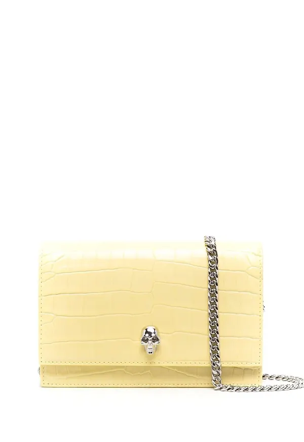 Alexander McQueen Skull axelremsväska - Gul