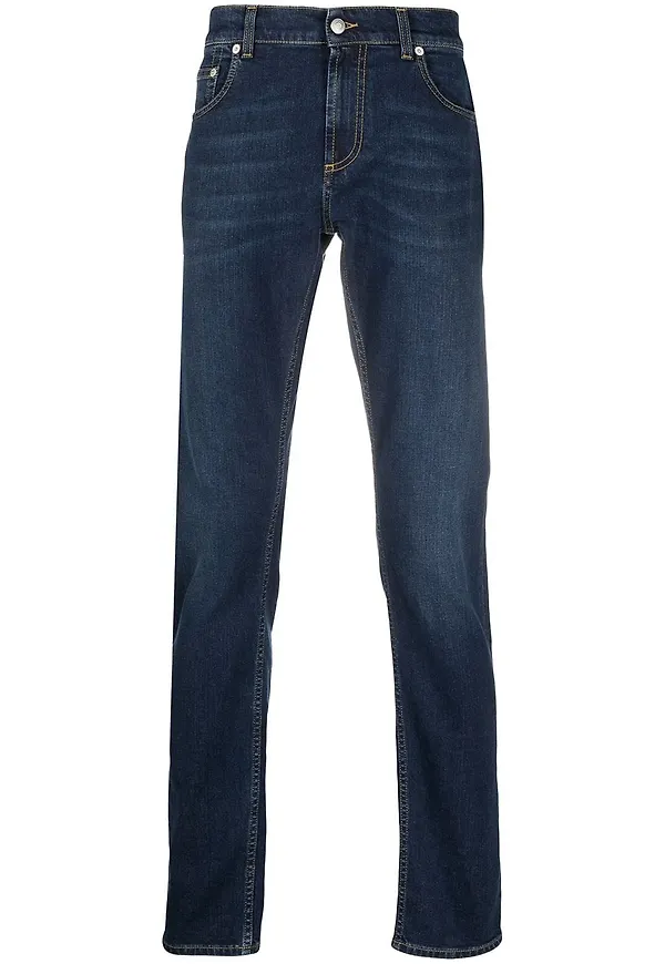 Alexander McQueen slim fit-jeans - Blå