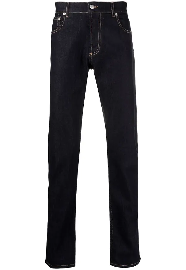 Alexander McQueen slim fit-jeans - Blå