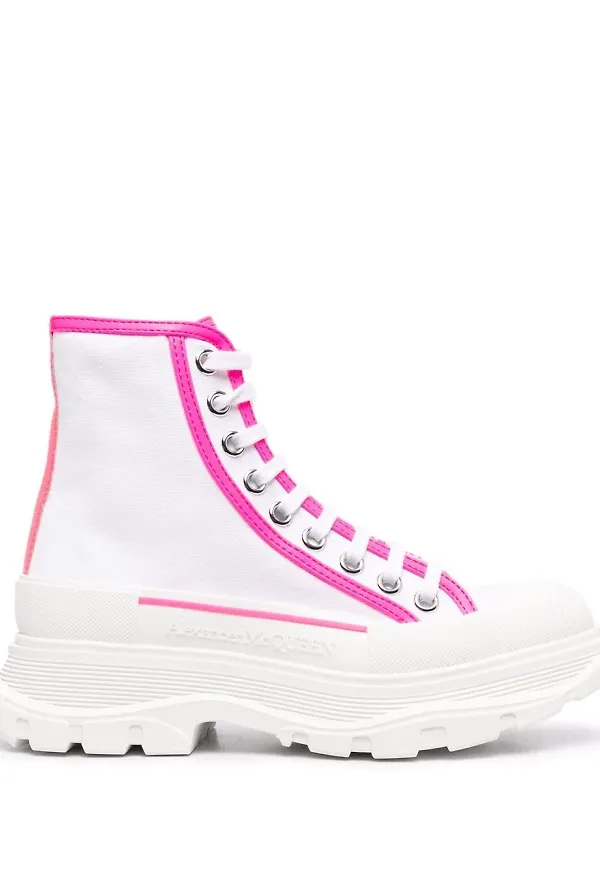 Alexander McQueen sneakers med kontrastkant - Vit