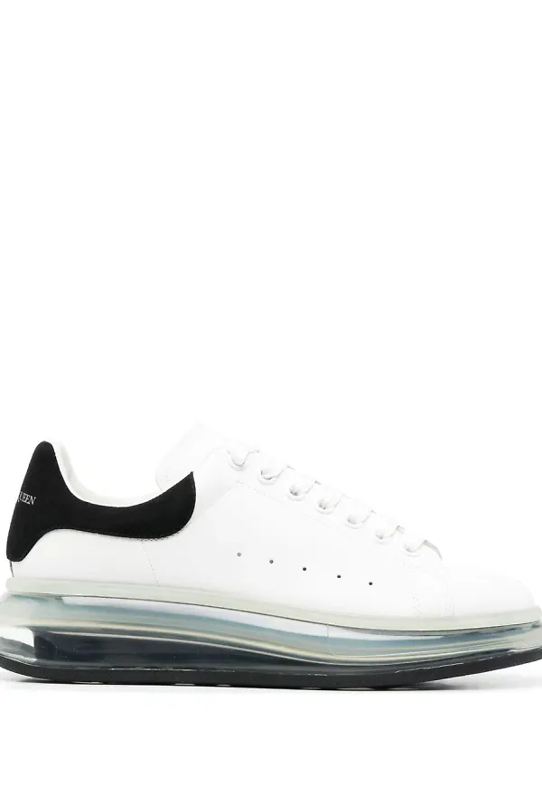 Alexander McQueen sneakers med transparent sula - Vit