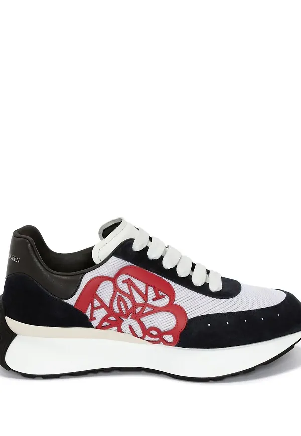 Alexander McQueen Sprint Runner sneakers med grov gummisula - Svart