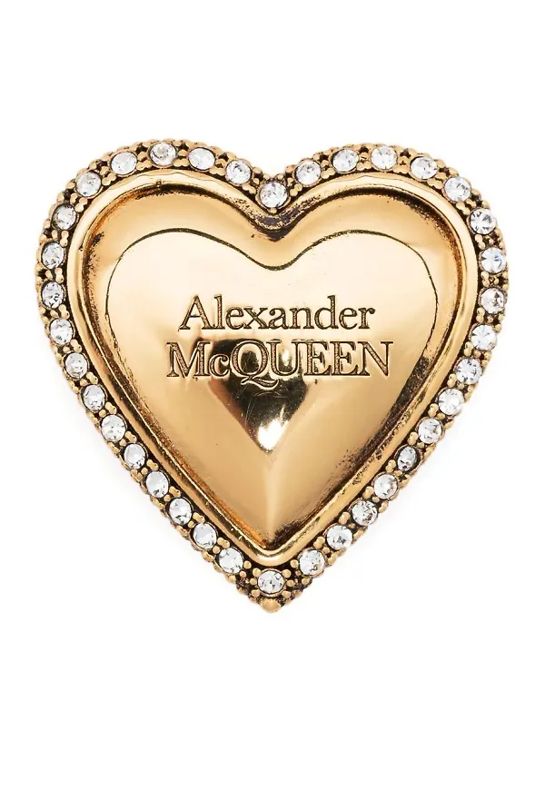 Alexander McQueen spänne med präglad logotyp - Guldfärgad