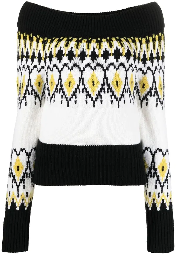 Alexander McQueen stickad långärmad tröja - Svart
