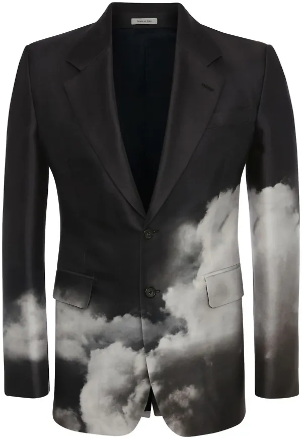 Alexander McQueen Storm Sky kostymjacka med tryck - Svart
