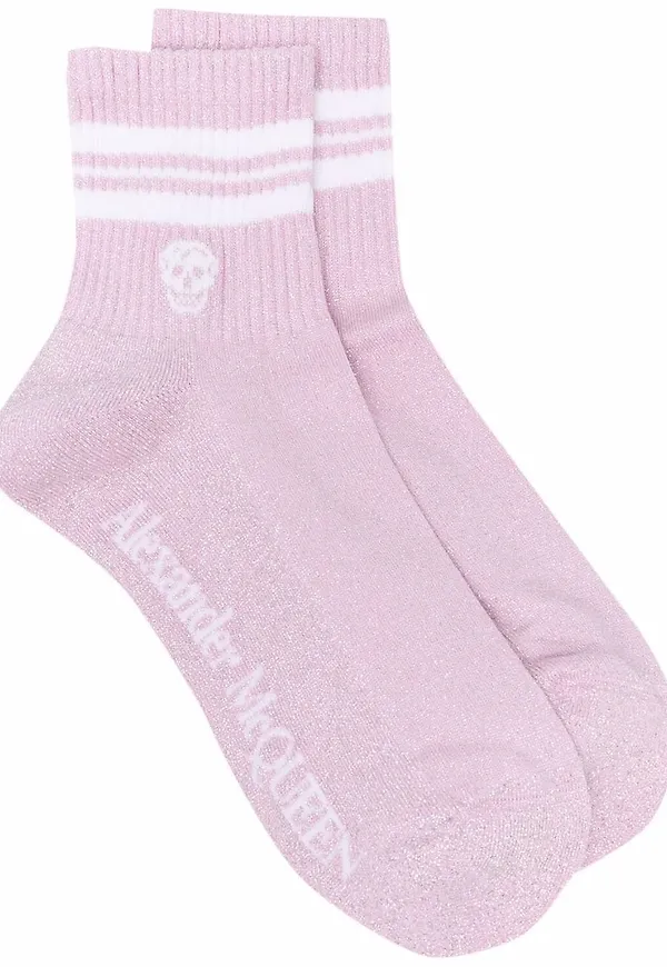Alexander McQueen strumpor med logotyp - Rosa