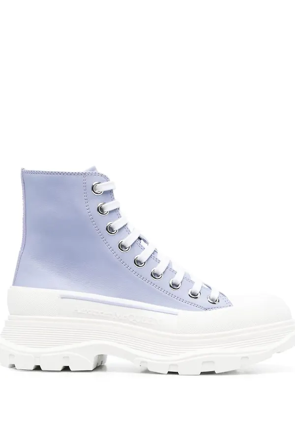 Alexander McQueen stövletter med platåsula - Lila