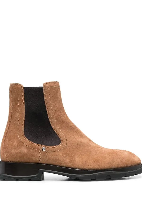 Alexander McQueen suede Chelsea boots - Brun