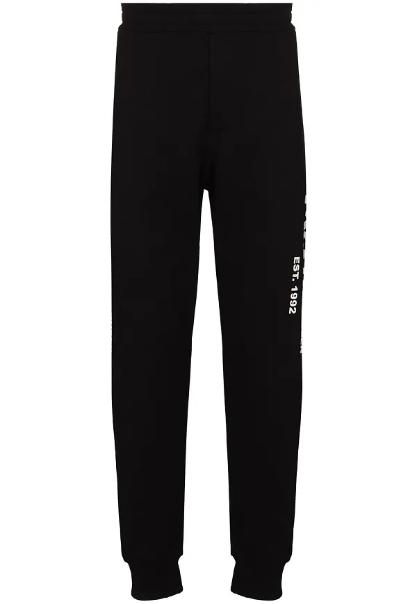 Alexander McQueen sweatpants med graffititryck - Svart