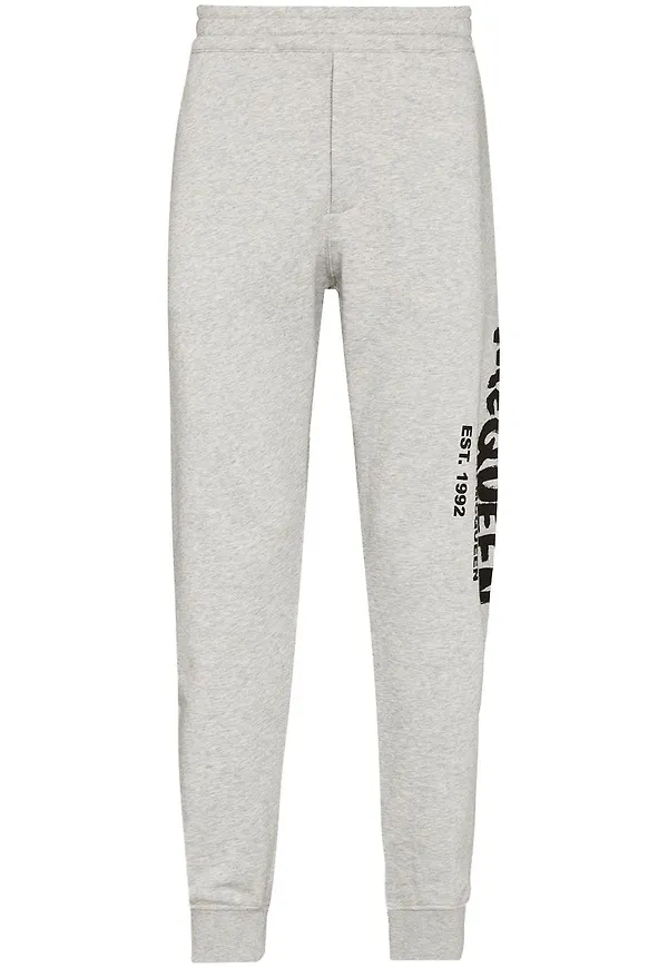 Alexander McQueen sweatpants med tryck - Grå
