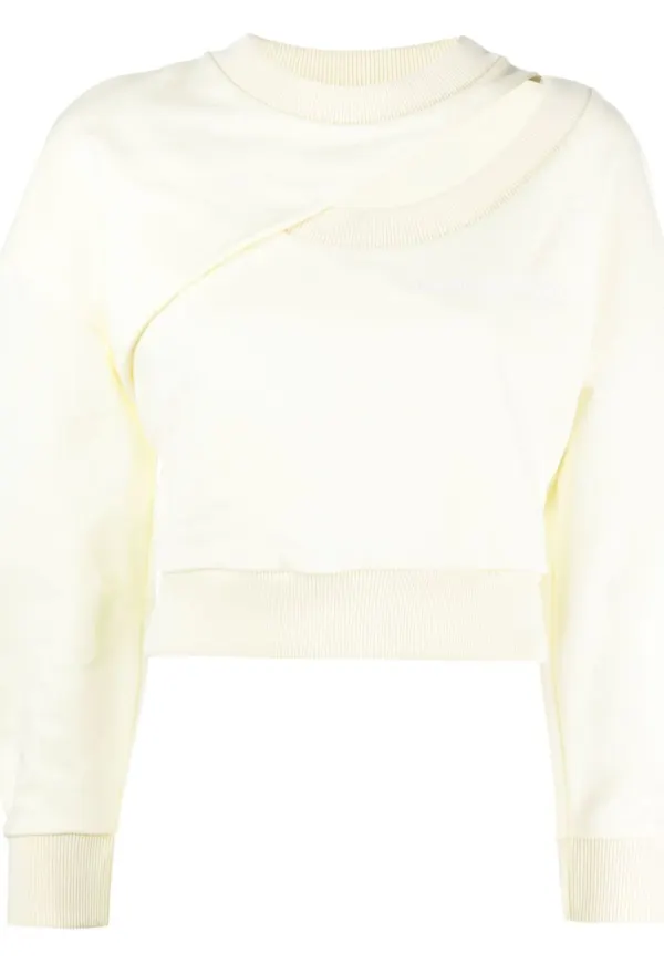 Alexander McQueen sweatshirt med broderad logotyp - Gul