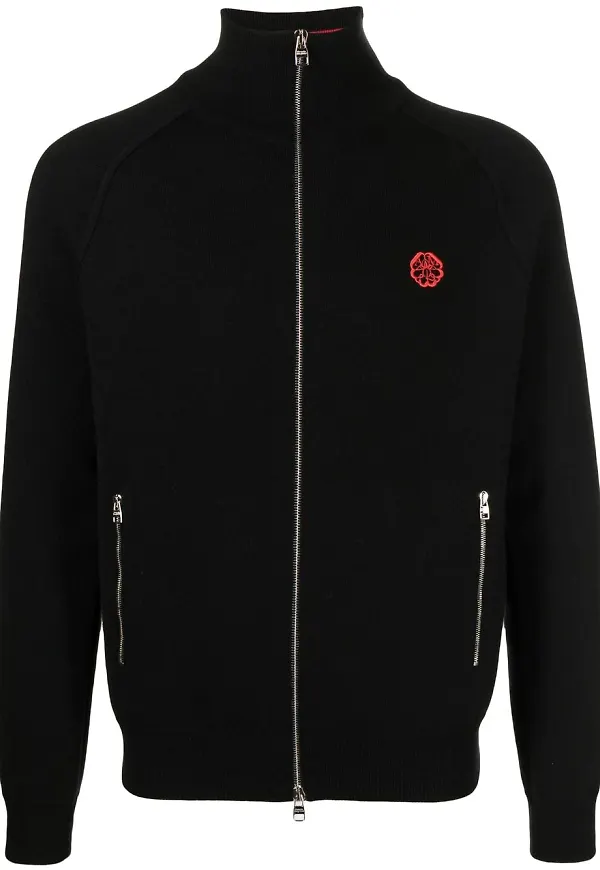 Alexander McQueen sweatshirt med dragkedja - Svart