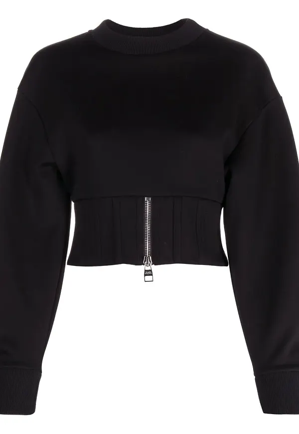 Alexander McQueen sweatshirt med dragkedja - Svart