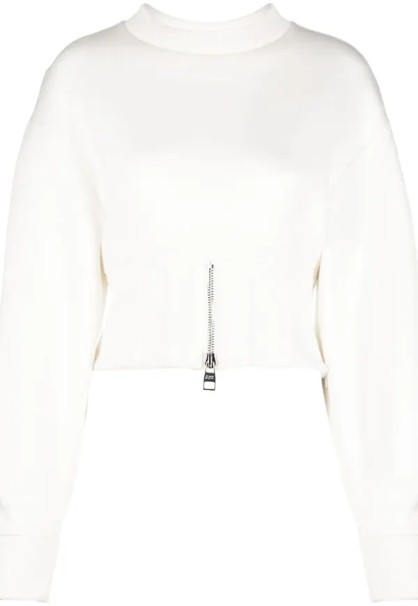 Alexander McQueen sweatshirt med dragkedja - Vit