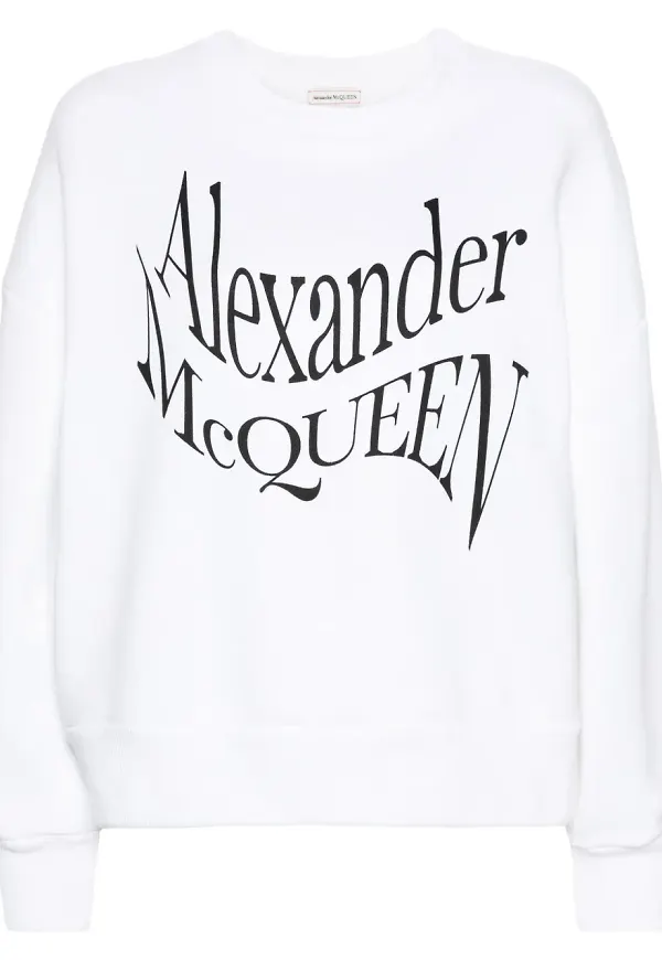Alexander McQueen sweatshirt med logotyp - Vit