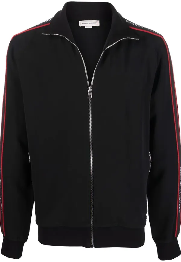 Alexander McQueen sweatshirt med sidopanel - Svart