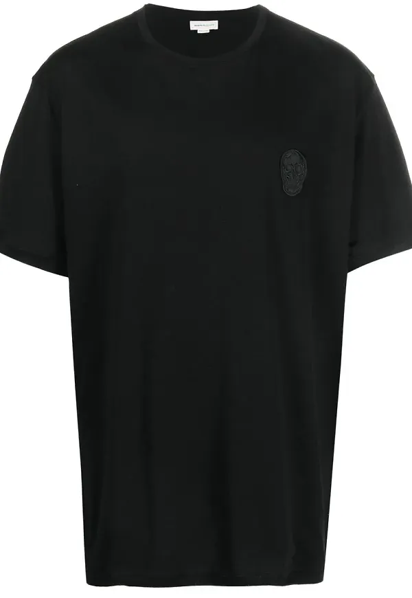 Alexander McQueen t-shirt med dödskalle - Svart