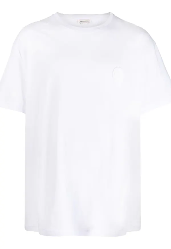 Alexander McQueen t-shirt med dödskalle - Vit