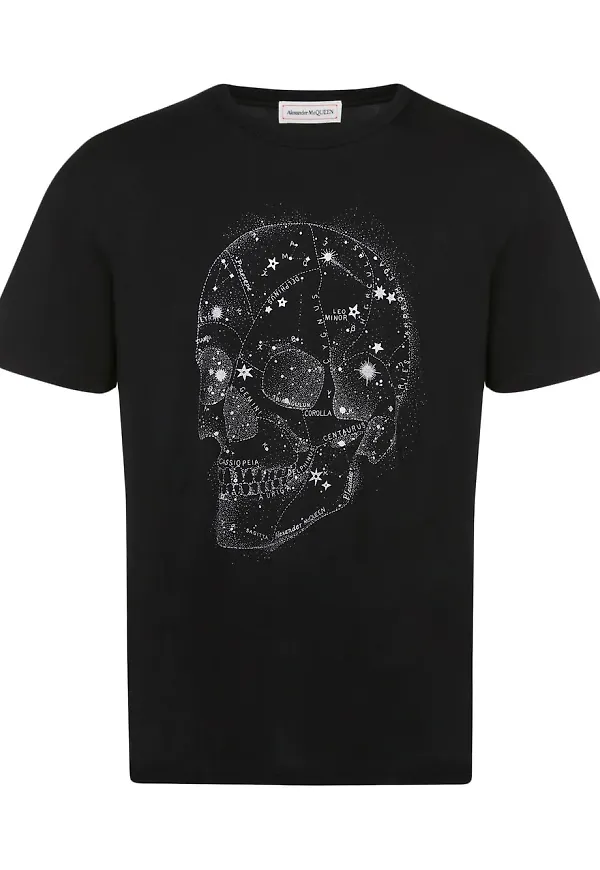 Alexander McQueen t-shirt med dödskalletryck - Svart