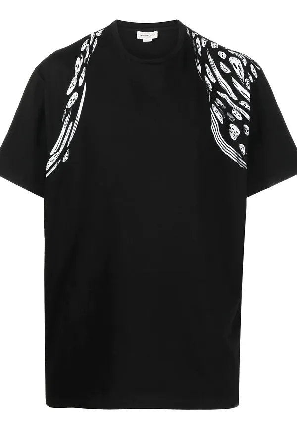 Alexander McQueen t-shirt med dödskalletryck - Svart