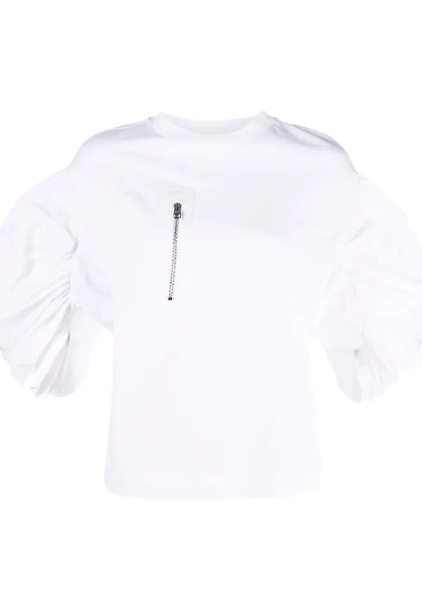 Alexander McQueen t-shirt med puffärm - Vit