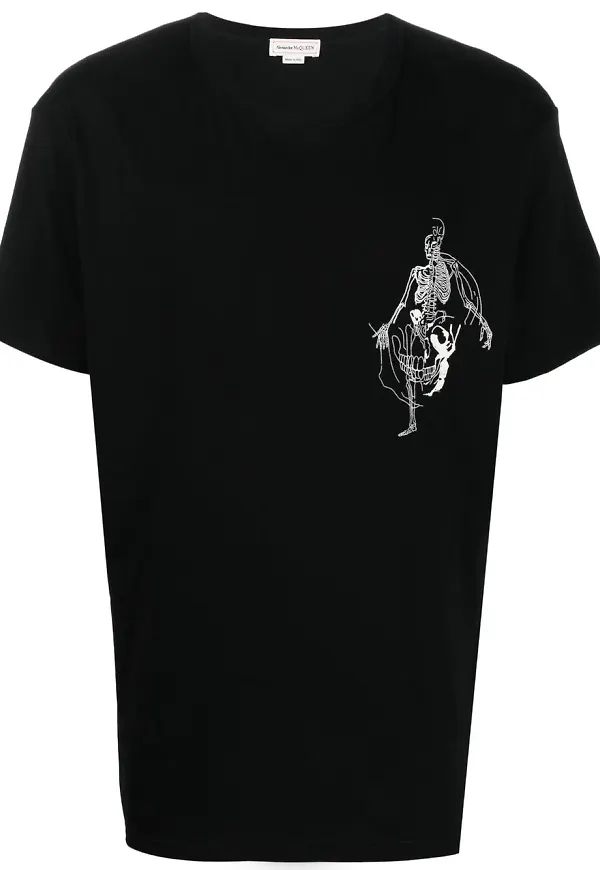 Alexander McQueen t-shirt med tryck - Svart
