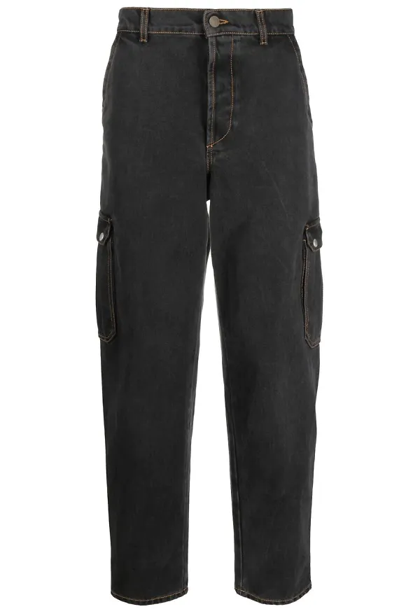 Alexander McQueen tapered-jeans med cargoficka - Grå