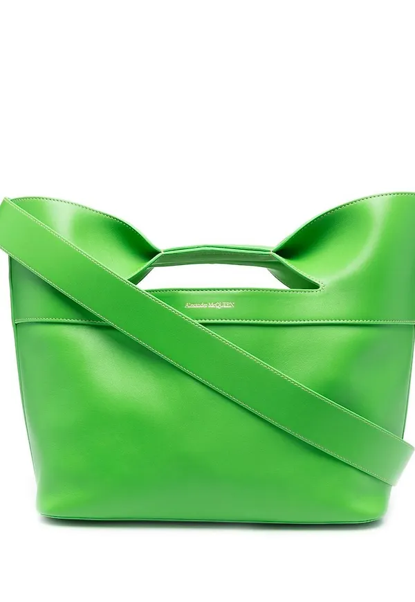 Alexander McQueen The Bow totebag - Grön
