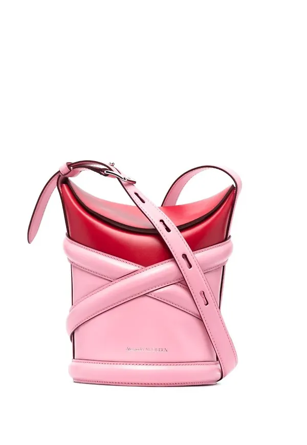 Alexander McQueen The Curve axelväska - Rosa